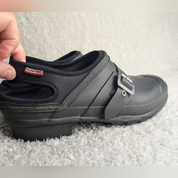 HUNTER Waterproof Women Clog Size 9 Us Color Black Perfect For Spring - Picture 8 of 13